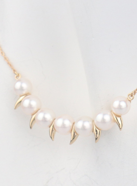 【自营】中古95成新 danger scorpion 海水珍珠项链750黄金链子