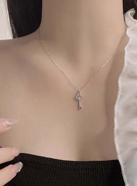 【自营】daisy beautyS925纯银镀14K金项链女古董感钥匙轻奢法式