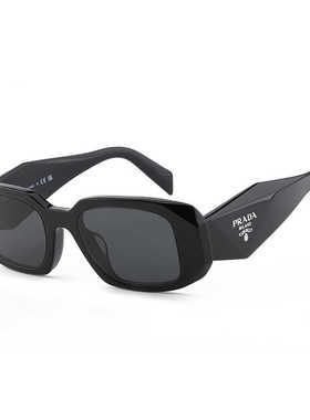 普拉达窄框女款防晒墨镜