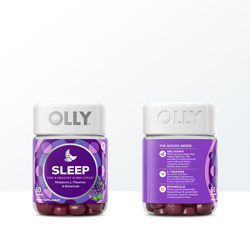 【自营】OLLY睡眠安瓶软糖50粒美国褪黑素含退黑素3mg睡眠软糖 - 图1