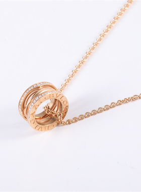【自营】中古98新Bvlgari/宝格丽BZERO弹簧项链18K玫瑰金钻石吊坠