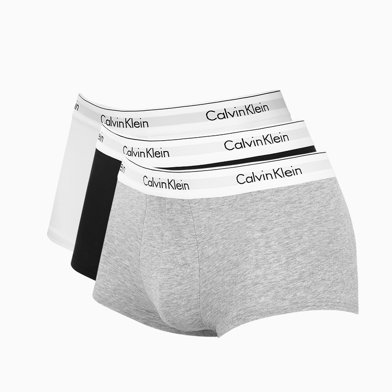 天猫国际进口超市【直供】CALVIN KLEIN凯文克莱CK棉内裤男平角短裤三条NB10851