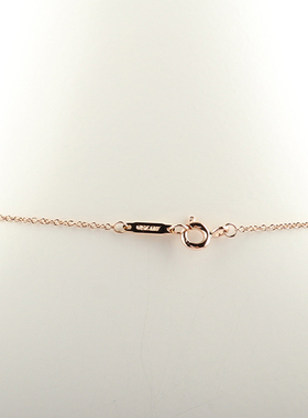 【自营】中古95新蒂芙尼ATLAS镂空钥匙钻石小号750玫瑰金41cm项链