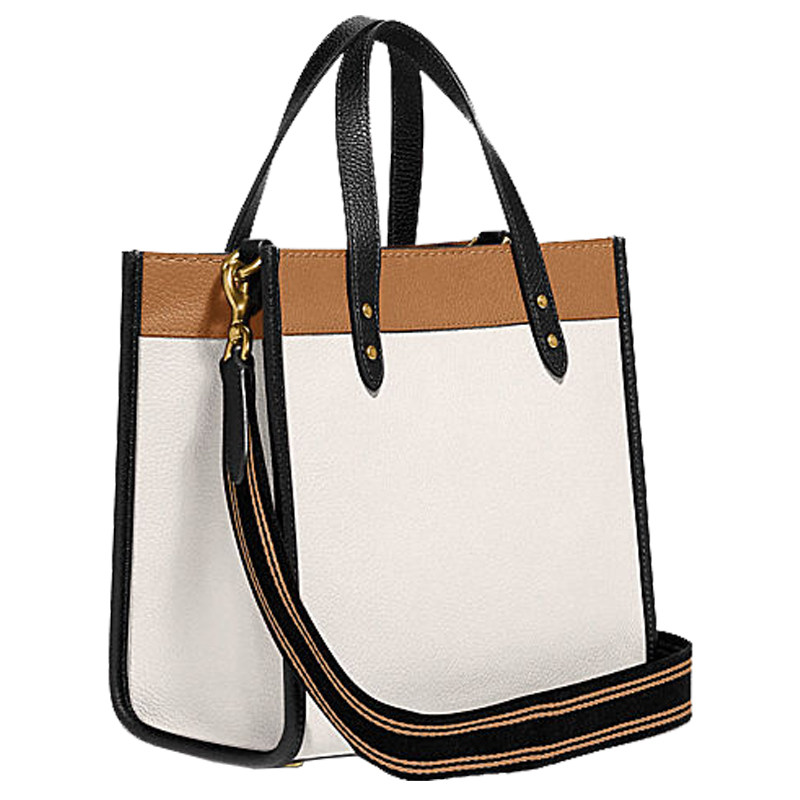 【自营】coach女士皮革徽章托特包 天猫国际自营时尚范女士包袋