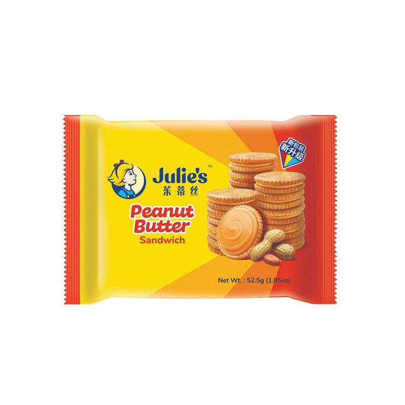 【自营】马来进口julies茱蒂丝花生酱三明治夹心饼干休闲零食袋装