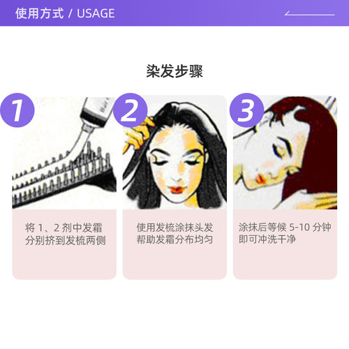 【自营】美源进口发采日本原装男女自己在家遮白发染发剂 - 图2
