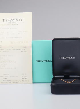 【自营】中古95新TIFFANY(蒂芙尼)1837圈形750玫瑰金锁骨链41cm