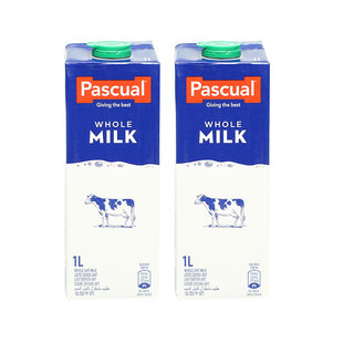 帕斯卡全脂纯牛奶1L*2瓶
