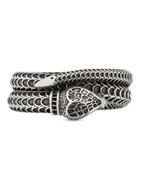 中古99新未使用Gucci/古驰iGarden系列灵蛇型做旧银戒指纯银银饰