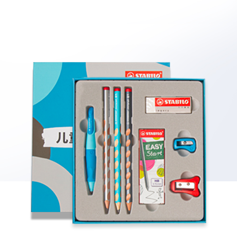 【自营】stabilo思笔乐自动铅笔小学生幼儿园铅笔儿童文具胖胖铅洞洞笔卷笔刀礼盒套装矫正一年级学习书写礼 - 图3