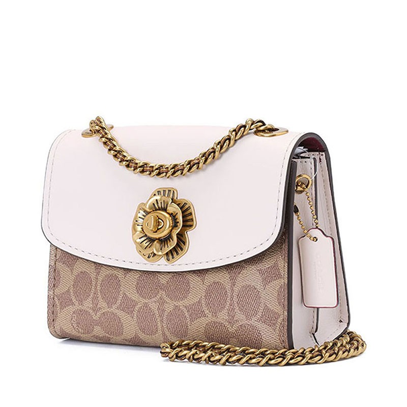 【自营】coach女士山茶花小号链条包 天猫国际自营全球超级店女士包袋