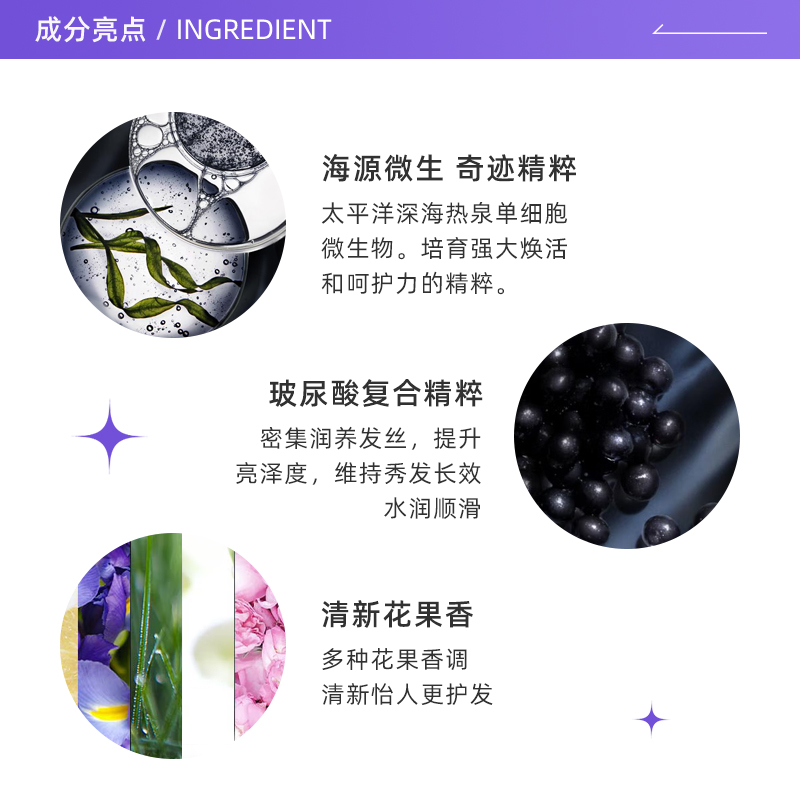 卡诗黑钻玥源洗发水80ml深层滋养修护留香洗发露