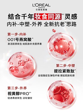 【自营】欧莱雅燕窝酸复颜新专研套装礼盒保湿紧致抗皱女妈妈礼物