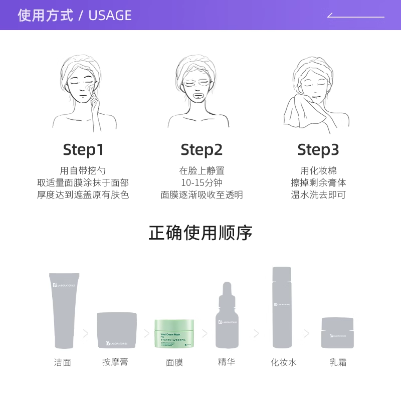 【苾莱宝】日本复活草补水保湿面膜