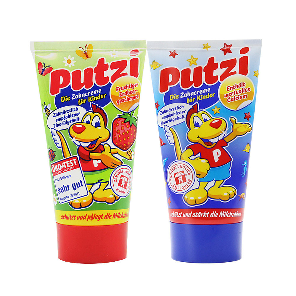 【自营】putzi 儿童牙膏果味牙膏低泡温和清洁低氟防蛀无蔗糖色素