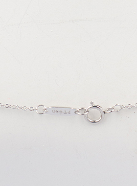 【自营】中古95新TIFFANY(蒂芙尼)爱心弓箭钻石项链铂金950 41cm