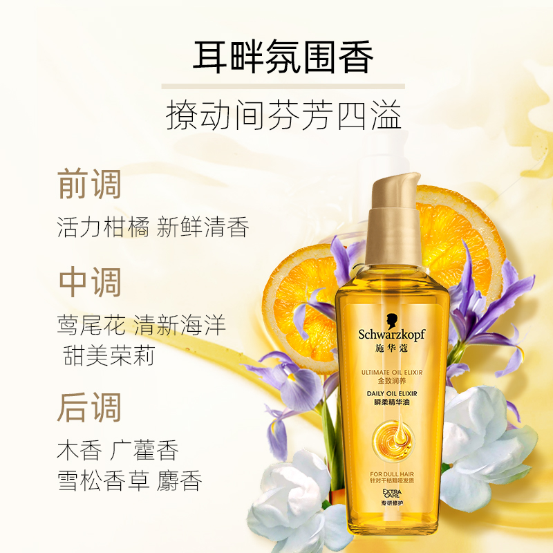 【自营】施华蔻护发精油金致润养防毛躁柔顺修护干枯润养补水75ml - 图2