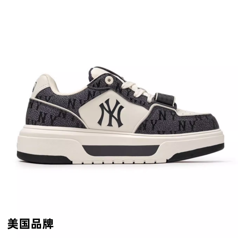 【自营】MLB 男女情侣休闲时尚板鞋厚底增高老花学长鞋3ASXP025N,淘宝优惠券,粉丝福利购,淘宝优惠卷