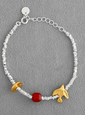 【自营】VITARING手链女碎银子不规则彩色小燕子手环小众设计手饰