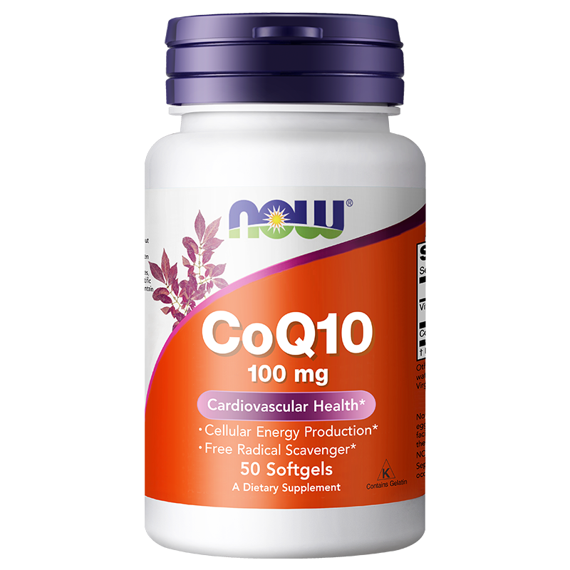 天猫国际进口超市【直营】NOW Foods诺奥辅酶Q10软胶囊100mg*50粒美国心脏保护药品0