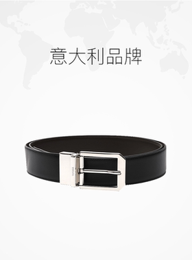 【自营】ZEGNA/杰尼亚男士简约针扣商务休闲光面牛皮革腰带皮带