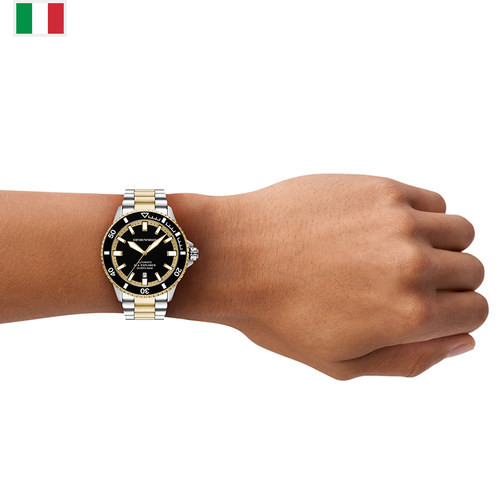 【自营】Armani阿玛尼机械手表男黑金水鬼夜光运动潜水表AR60089 - 图2