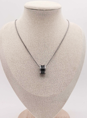 【自营】中古99新宝格丽慈善款系列925银陶瓷吊坠项链男女款项链