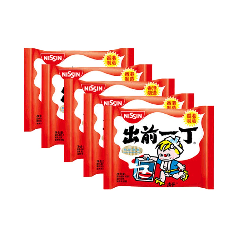 日清nissin出前一丁麻油方便面泡面100g*5袋袋装速食面油炸