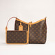 Second-hand 99 new LV Louis Vuitton CarryallPM old flower all-printed mother-in-law bag tote bag small