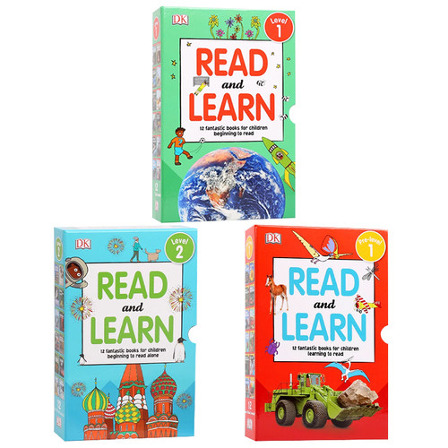 【自营】DK百科启蒙分级读物12册盒装3套英文原版DK Reader Read and Learn Pre-Level 1儿童科普图画故事书 亲子共读英语课外读物 - 图0