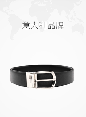 【自营】ZEGNA/杰尼亚男士商务休闲简约针扣牛皮革腰带皮带