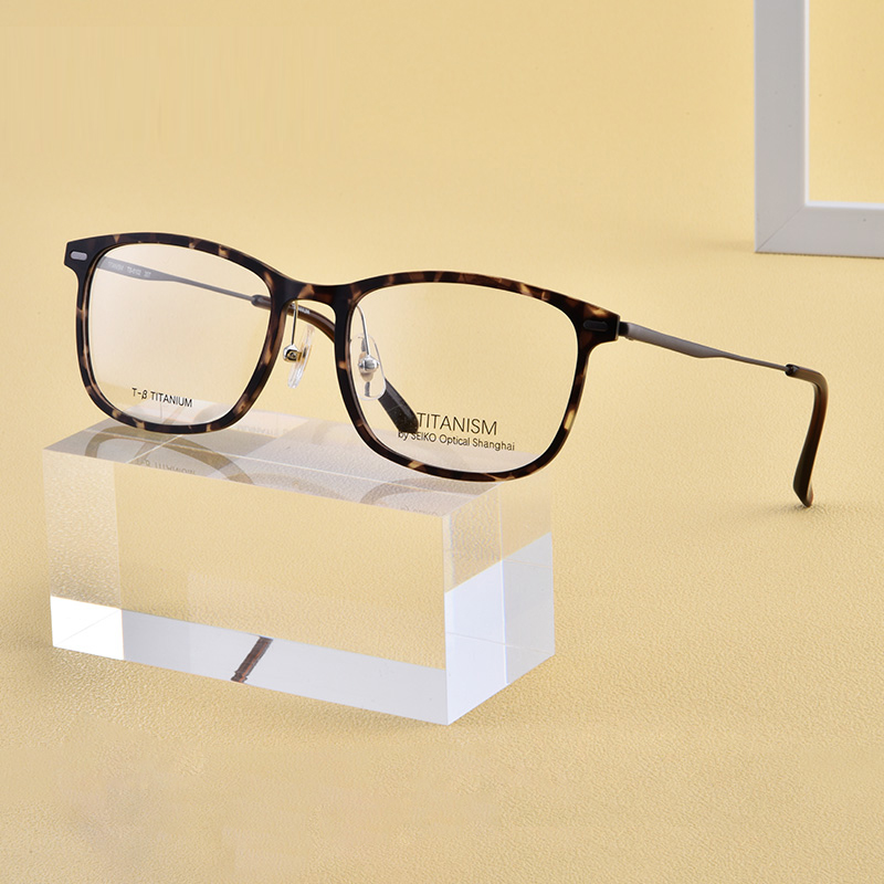 【自营】SEIKO精工镜框  钛架板材休闲 复古近视眼镜架TS6102玳瑁 - 图1