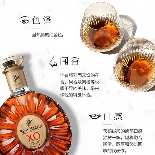 【自营】Remy Martin人头马XO干邑白兰地法国进口洋酒700ml - 图3