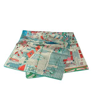【自营】中古95新HERMES(爱马仕)福宝大奖赛桑蚕丝90×90cm丝巾