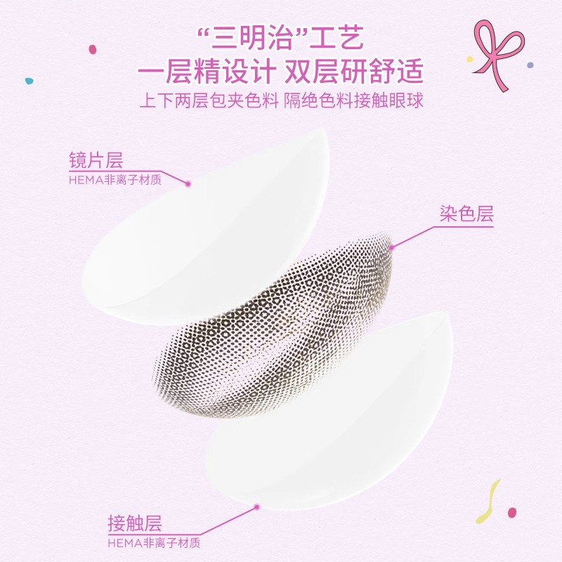 【自营】moody美瞳半年抛2片调色盘系列彩色隐形眼镜近视大小直径