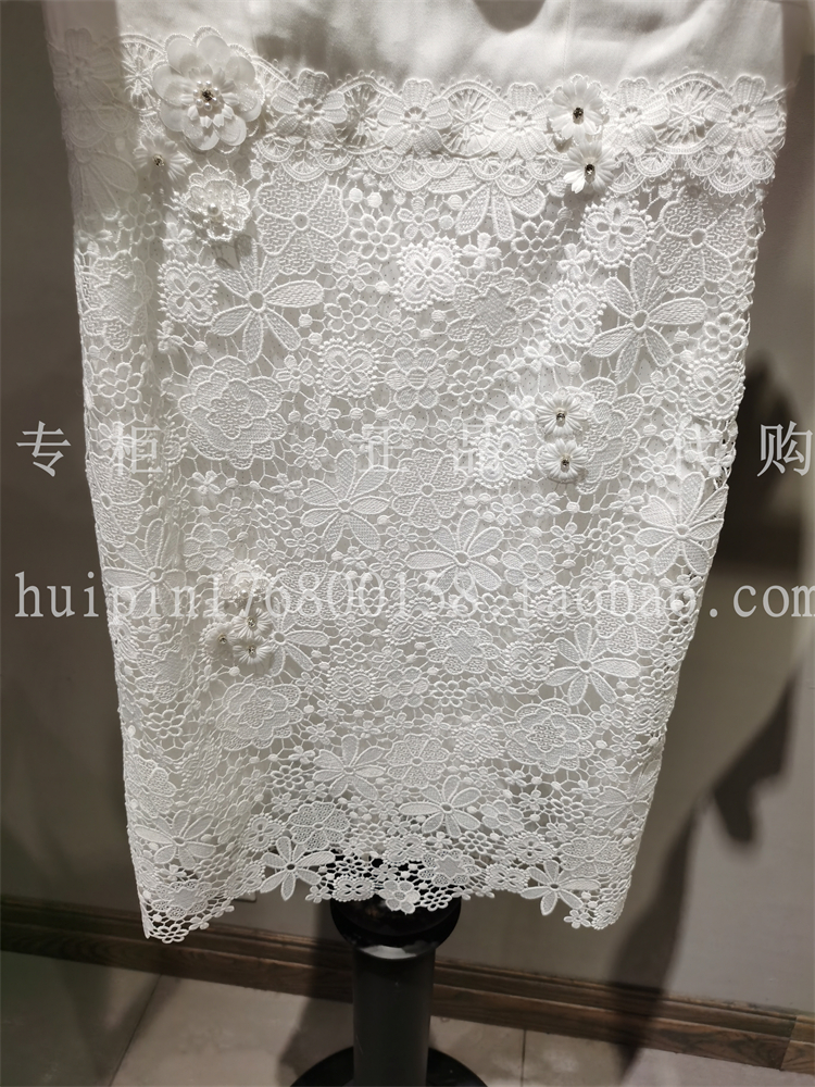 MaxRieny麦斯芮妮专柜正品代购女蕾丝短袖连衣裙MC88DR306原1989-图1