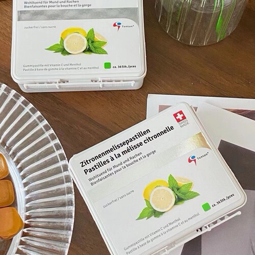 桑贝鼠薄荷润喉糖salbei pastillen柠檬瑞士原装进口护嗓清嗓软糖 - 图2