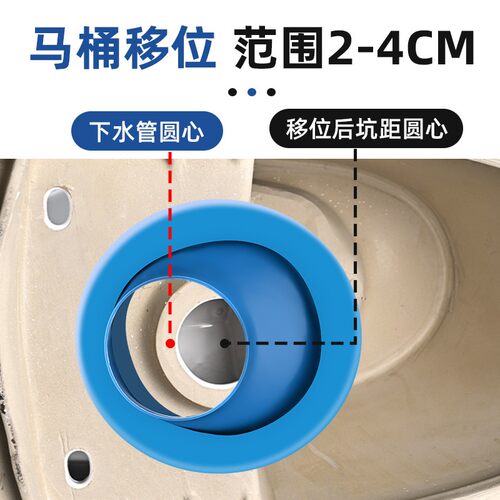 马桶移位法兰密封圈4公分偏心平移坐便器不挖地坑距110公分新型 - 图2