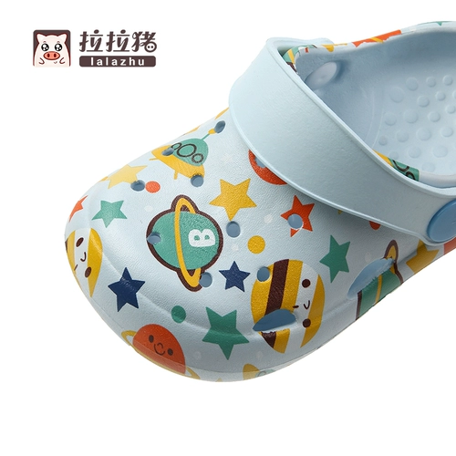 Детские нескользящие мюли, пляжные тапочки в стиле Crocs для мальчиков, подходят для носки на улице, мягкая подошва, 1-3 лет