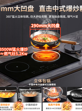 硕高小底壳3500-2200电磁炉双炉