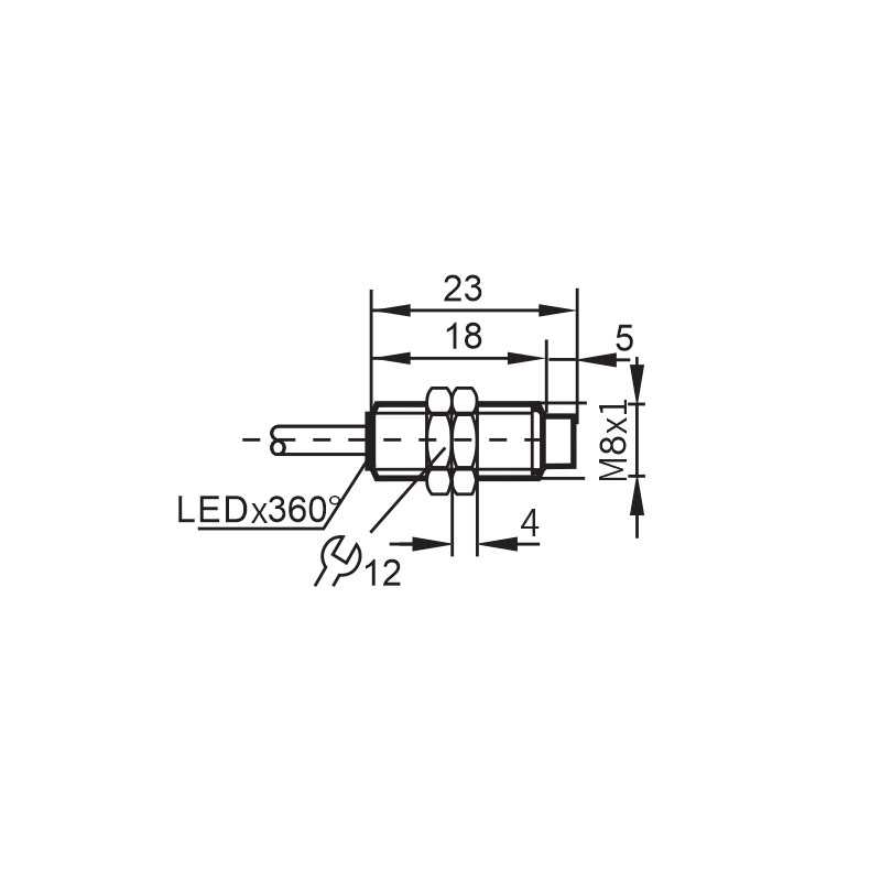 MN2-M8D-NOD1非齐平NPN常开短型接近开关超短接近传感器24V-图3