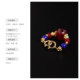 Ruohua Jewelry Star Turn = Precision-cut faceted ruby ​​pendant 18K gold Duobao hanging buckle necklace DIY accessories