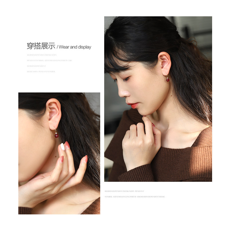 若华珠宝焰心 大颗粒红宝石耳环女18K金耳钉耳饰彩宝耳钩礼物定制,淘宝优惠券,粉丝福利购,淘宝优惠卷