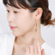 Ruohua Jewelry Liunian Pigeon Blood Ruby Earrings Women's 18K Gold Tassel Earrings Earrings Colorful Earrings Gift