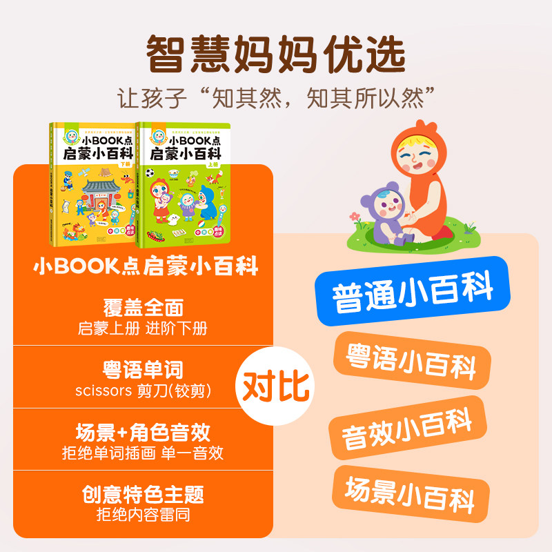 文脉书局 粤语有声早教书幼儿启蒙认知小百科零基础学中英粤三语纸板书学习广东话儿童益智生活基础会说话的小百科启蒙粤语点读笔