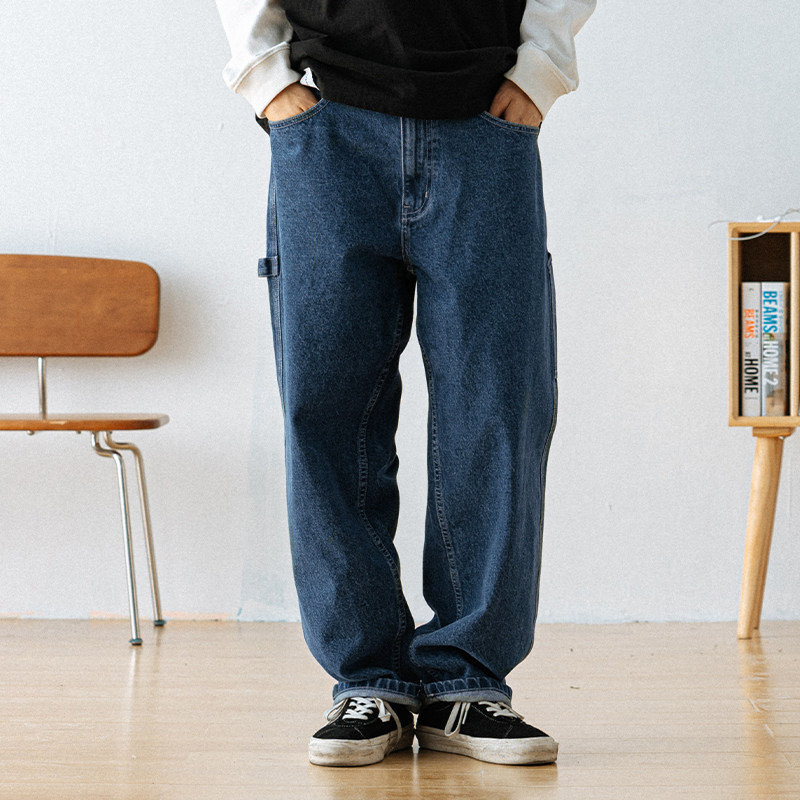 714street潮牌丹宁直筒水洗牛仔裤 714street牛仔裤