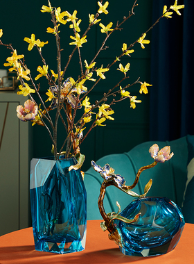 珐琅彩花瓶黎采琉璃现代简约