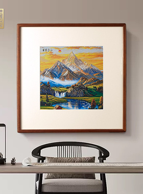 《日照金山》铜雕画新中式