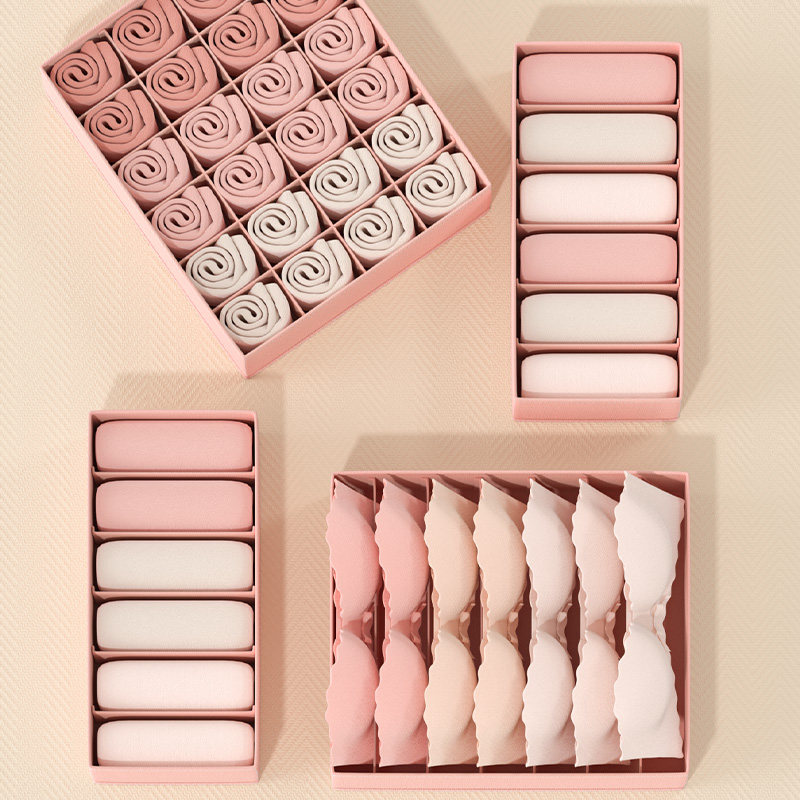 内衣收纳盒家用抽屉分隔神器衣柜分格装内裤袜子文胸三合一整理箱