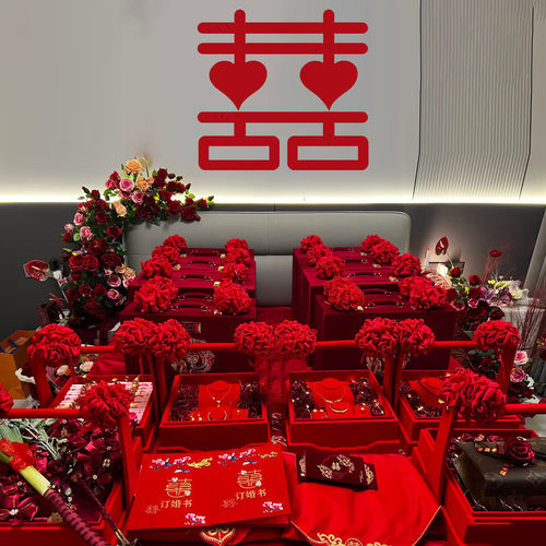 大红花球婚礼牵手绣球软绸缎大红绣球剪彩揭幕开业庆典红绸布花球 - 图3